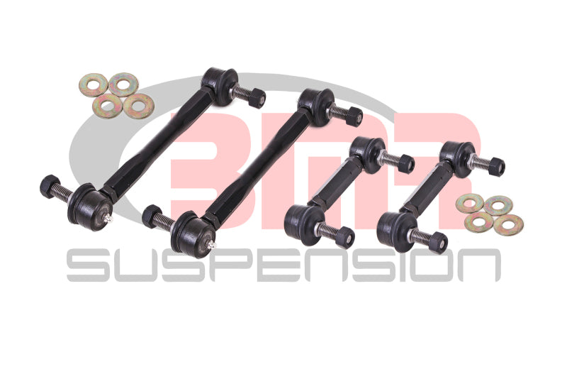 BMR 15-17 S550 Mustang Front and Rear Sway Bar End Link Kit - Black - DTX Performance