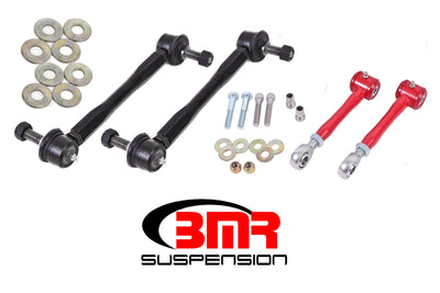 BMR 16-17 6th Gen Camaro Front and Rear Sway Bar End Link Kit - Red for performance upgrades