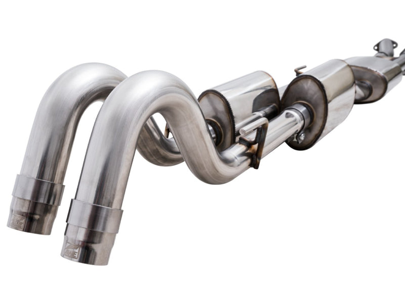 AWE 16-22 Toyota Tacoma 0FG Catback Exhaust w/ BashGuard - Dual Chrome Silver Tips - DTX Performance