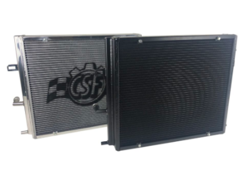 CSF BMW B58/B48 Front Mount Triple-Pass Heat Exchanger w/Rock Guard - Black - DTX Performance