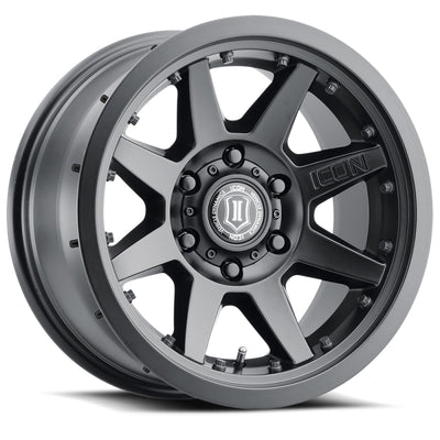 ICON Rebound Pro 17x8.5 6x5.5 0mm Offset Satin Black Wheel - High Performance Auto Parts