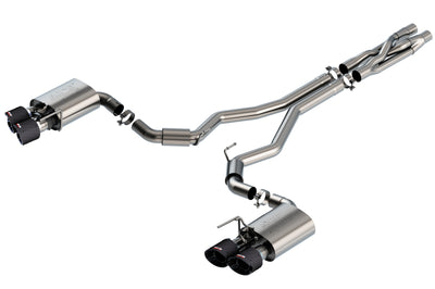 Borla 2020 Ford GT500 5.2L AT 3in ATAK CatBack Exhaust w/ Carbon Fiber Tips, performance car parts at DTX Performance