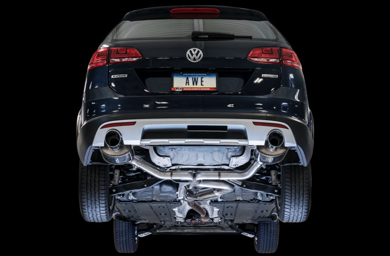 AWE Tuning VW MK7 Golf Alltrack/Sportwagen 4Motion Touring Edition Exhaust - Polished Silver Tips - DTX Performance