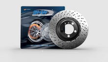 Load image into Gallery viewer, SHW 08-14 Mercedes-Benz CL63 AMG Front Dimpled Lightweight Brake Rotor (2214211312-64) for performance car upgrades