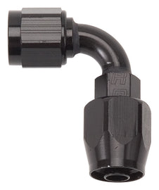 Russell Performance -10 AN Black 90 Degree Full Flow Hose End for performance car parts and high performance upgrades.