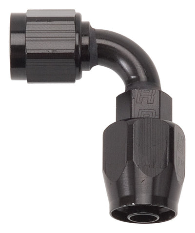 Russell Performance -10 AN Black 90 Degree Full Flow Hose End for high performance car parts and upgrades by DTX Performance.