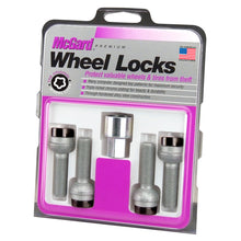 Load image into Gallery viewer, McGard Wheel Lock Bolt Set - 4pk. (Radius Seat) M14X1.5 / 17mm Hex / 45.0mm Shank Length - Black in packaging.