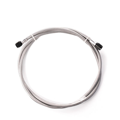 Snow Performance 1ft Stainless Steel Braided Line (Black) w/ 4AN Fittings for high performance auto parts and upgrades.