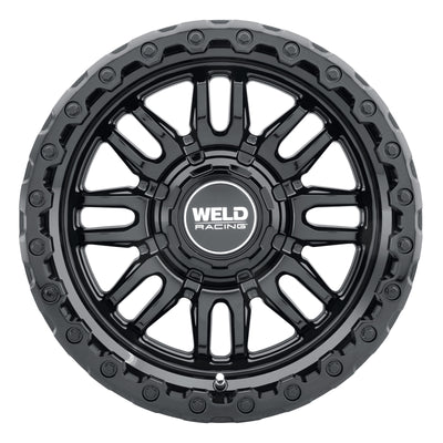 Weld Off-Road Swift 17x9in - 8x180 BP - ET-12 - 124.3mm CB - Gloss Black Wheel & Ring