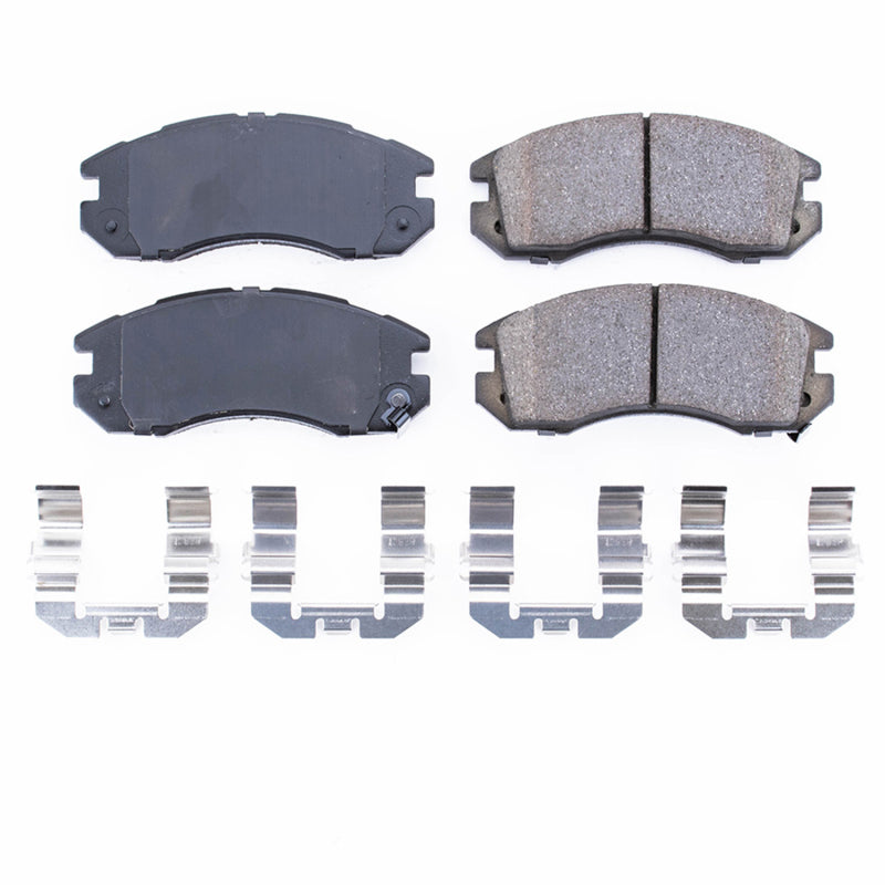 Power Stop 93-96 Subaru Impreza Front Z17 Evolution Ceramic Brake Pads w/Hardware - DTX Performance