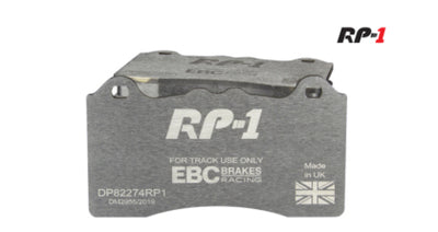 EBC Racing 19-21 Hyundai Veloster RP-1 Race Front Brake Pads, high performance brakes, DTX Performance, EBC Brakes UK-made