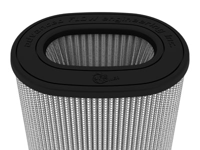 aFe Magnum FLOW Pro DRY S Air Filter 6.75x4.75 Flange shown with durable synthetic mesh.