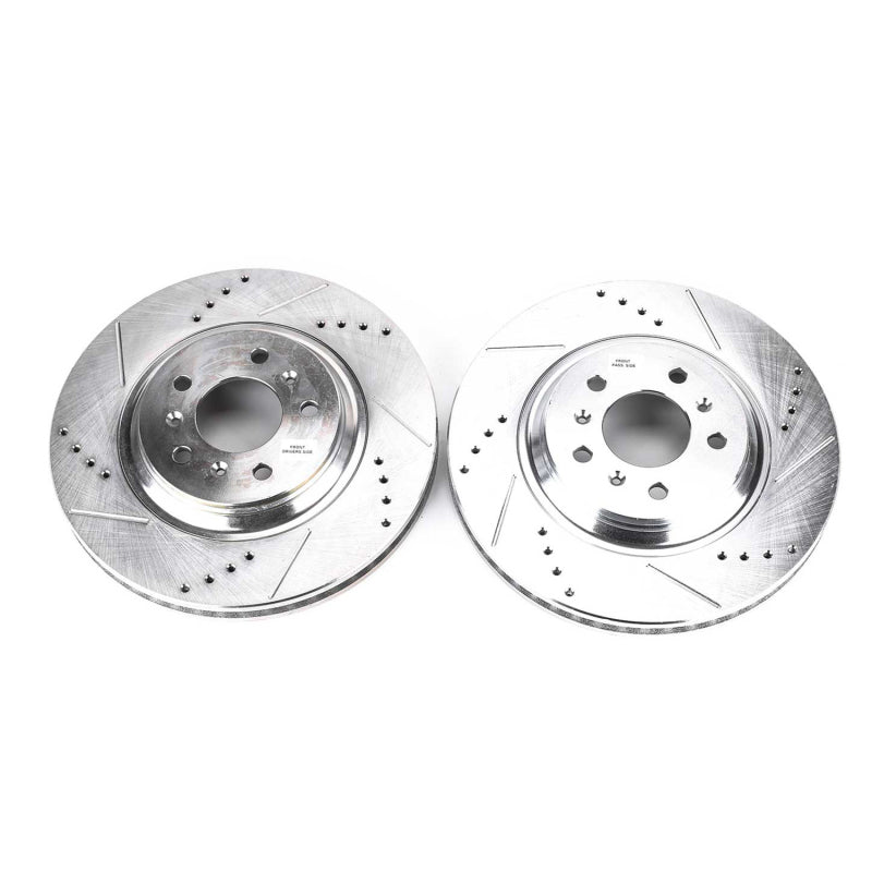 Power Stop 08-09 Buick Allure Front Evolution Drilled & Slotted Rotors - Pair - DTX Performance