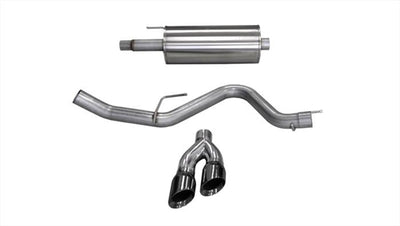 Corsa 2015-2020 Ford F-150 5.0L V8 Black Sport Single Side Dual 4in Tips CB Exhaust - Performance car parts