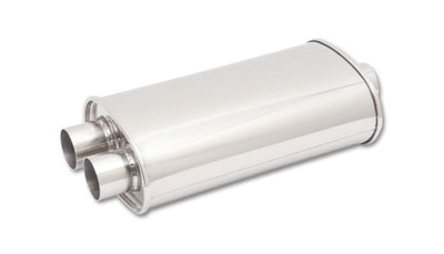 Vibrant StreetPower Oval Muff 5in x 9in x 15in long body 3in in I.D. x dual 2.5in out Center-Dual from DTX Performance