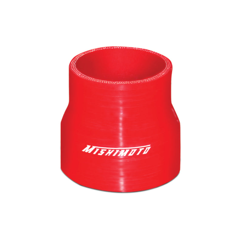 Mishimoto 2.5 to 3.0 Inch Red Transition Coupler for high performance car parts and tuning upgrades at DTX Performance.