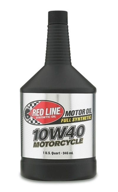Red Line 10W40 Motorcycle Oil - Quart in performance car parts from veteran owned shop DTX Performance.