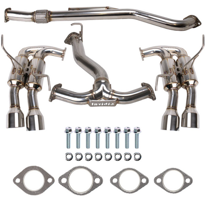 Invidia 2022+ Subaru WRX Gemini Single Layer Quad Stainless Steel Tip Cat-Back Exhaust for performance car parts