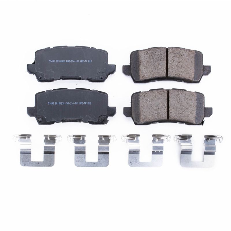 Power Stop 17-19 Acura MDX Rear Z17 Evolution Ceramic Brake Pads w/Hardware - DTX Performance