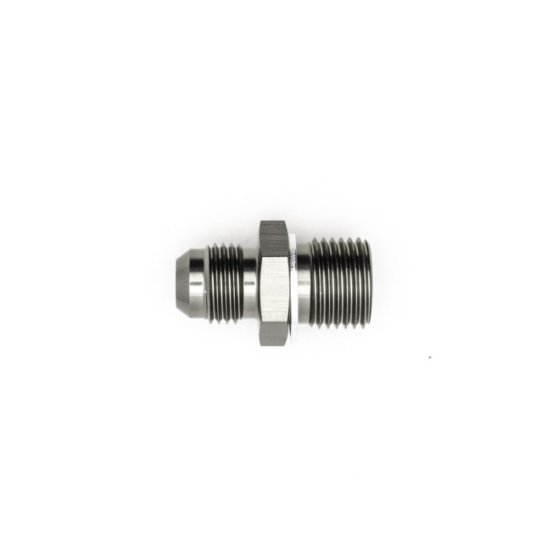 DeatschWerks 6AN Male Flare to M16 X 1.5 Male Metric Adapter (Incl. Crush Washer) - Titanium - DTX Performance