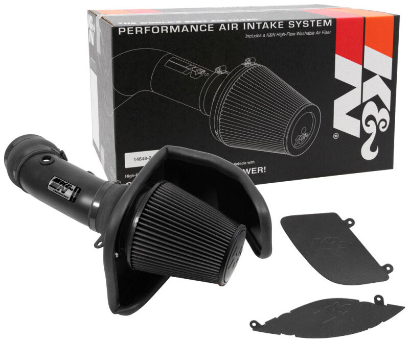 K&N 17-23 Dodge Charger/Challenger Hellcat SC 6.2L V8 DRYFLOW Performance Air Intake System - DTX Performance