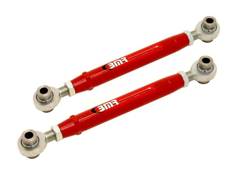 BMR 10-15 5th Gen Camaro Rear Adj. Rod Ends Toe Rods - Red - DTX Performance