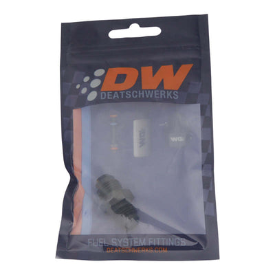 DeatschWerks 6AN Male Flare Coupler - Anodized Matte Black for performance upgrades at veteran owned shop