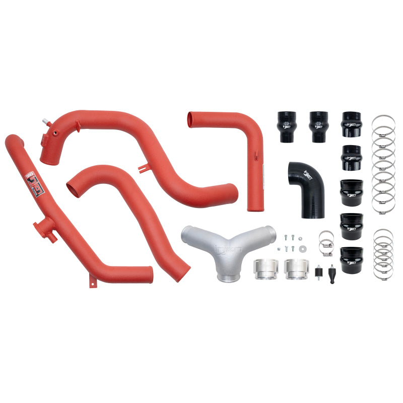 Injen 21-23 Ford Bronco 2.7L V6 (TT) EcoBoost SES Intercooler Pipes - Wrinkle Red - DTX Performance