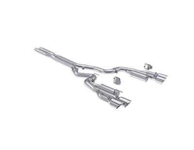MBRP 2024+ Ford Mustang 5.0L T304 SS 3in Cat-Back Dual Split Exhaust w/ Quad Tips (Valve Delete), performance car parts