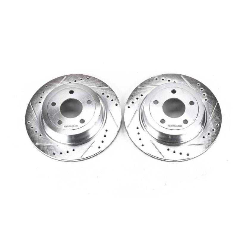 Power Stop 09-10 Chevrolet Cobalt Rear Evolution Drilled & Slotted Rotors - Pair - DTX Performance