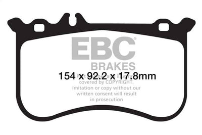 EBC 10-11 Mercedes-Benz CL550 5.5 AMG Sport Pkg Redstuff Brake Pads