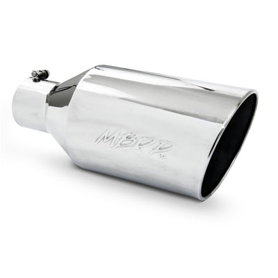 MBRP Universal Tip 8in O.D. Rolled End 4in inlet 18in length T304, performance car parts, DTX Performance, high performance auto parts