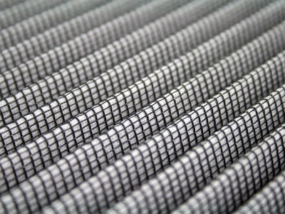 Close-up of aFe MagnumFLOW Air Filter Pro Dry S 11-13 GM Diesel Trucks V8 6.6L (td) LML, high performance car part