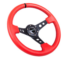 Load image into Gallery viewer, NRG Reinforced Steering Wheel (350mm / 3in. Deep) Red Suede w/Blk Circle Cutout Spokes, high performance auto parts, DTX Performance