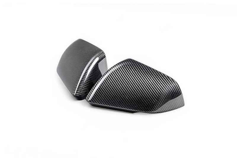Ford Racing 24-25 Mustang (w/Integrated Turn Signals) Carbon Fiber Mirror Skull Caps - Gloss