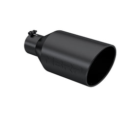 MBRP Universal Tip 8in O.D. Rolled End 4in inlet 18in length Black exhaust for performance upgrades by DTX Performance.