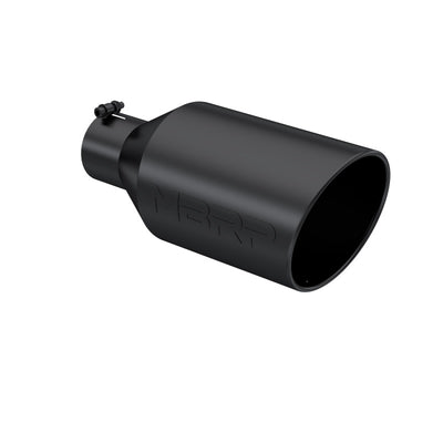 MBRP Universal Tip 8in O.D. Rolled End 4in inlet 18in length Black, performance car parts, DTX Performance, veteran owned shop.