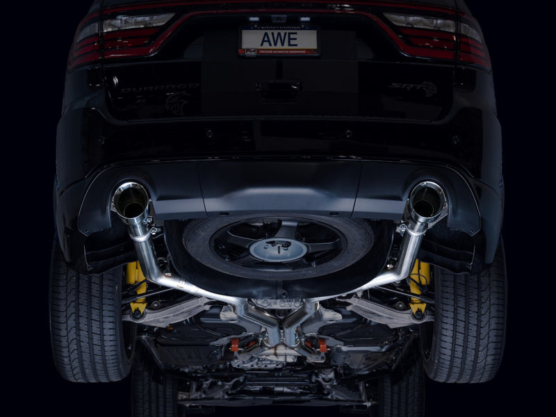 AWE Tuning 18-23 Dodge Durango SRT & Hellcat Track Edition Exhaust - Chrome Silver Tips - DTX Performance