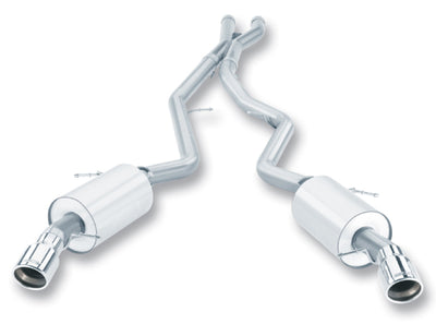 Borla 07-08 BMW 335i coupe/sedan aggressive catback exhaust system with polished stainless steel tips, performance car parts at DTX Performance.