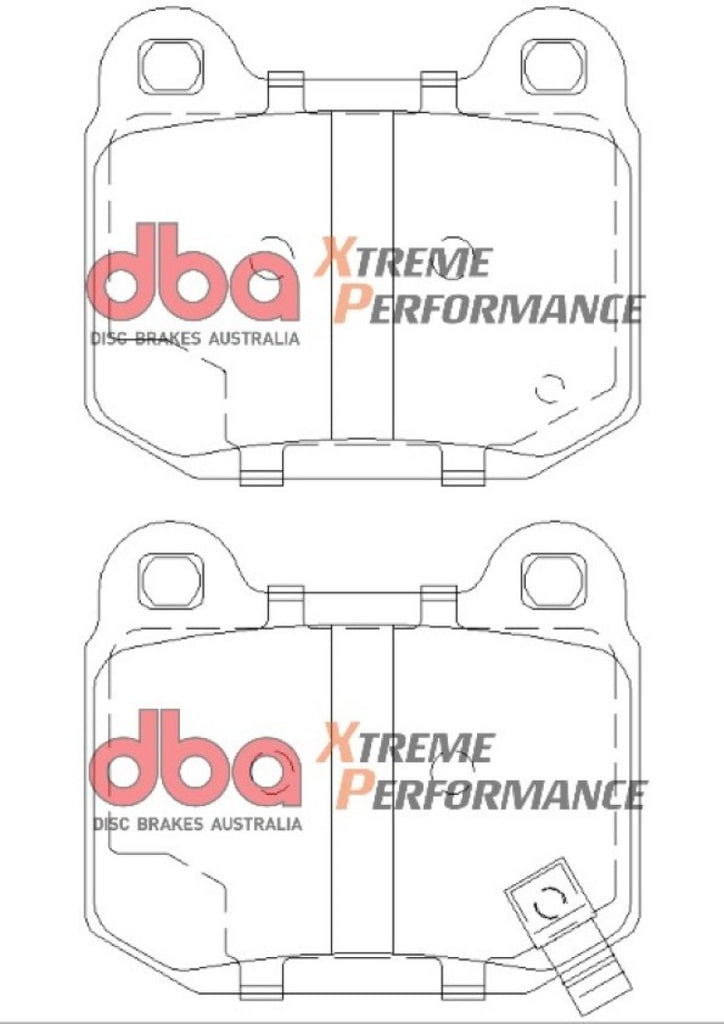 DBA 03-06 EVO / 04-09 STi / 03-07 350Z Track Edition/G35 w/ Brembo XP650 Rear Brake Pads - DTX Performance