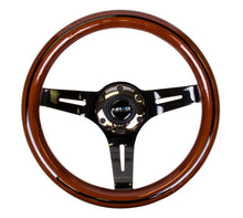 Load image into Gallery viewer, NRG Classic Wood Grain Steering Wheel (310mm) Dark Wood &amp; Black Line Inlay w/Blk Chrome 3-Spoke Ctr. | DTX Performance Upgrade
