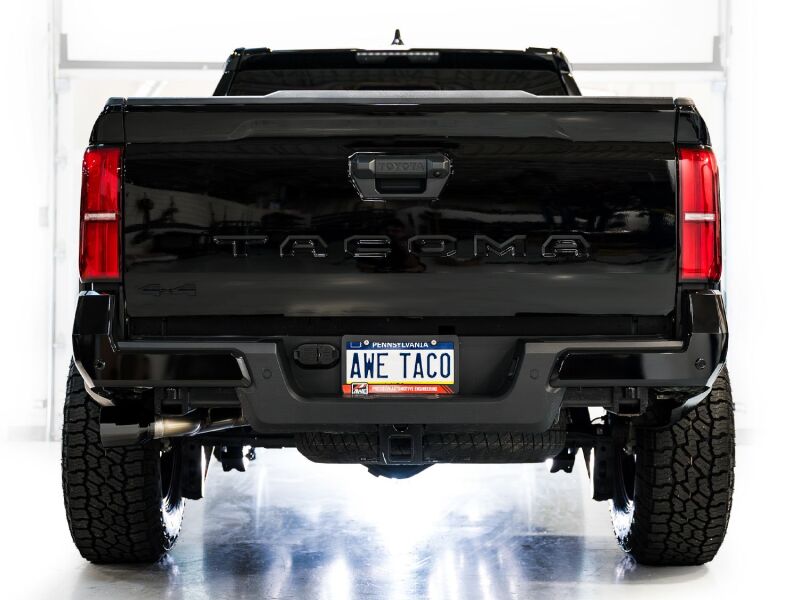 AWE Exhaust for 4th Gen Toyota Tacoma Dual Diamond Black Tips - DTX Performance