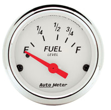 Load image into Gallery viewer, AutoMeter Gauge Fuel Level 2-1/16in. 73 Ohm(e) to 10 Ohm(f) Elec Arctic White - high performance car part, DTX Performance