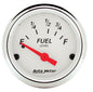 AutoMeter Gauge Fuel Level 2-1/16in. 73 Ohm(e) to 10 Ohm(f) Elec Arctic White - high performance car part, DTX Performance