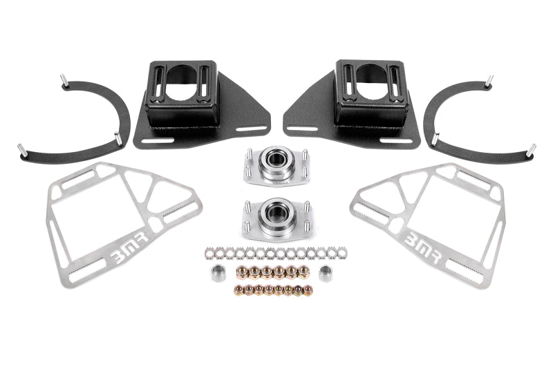 BMR Suspension 82-92 Chevy Camaro Caster/Camber Plates w/ Lockout Plates - Black Hammertone - DTX Performance