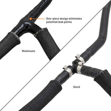Load image into Gallery viewer, Mishimoto 11-14 Ford 6.7L Powerstroke Coolant Overflow Hose upgrade comparison.
