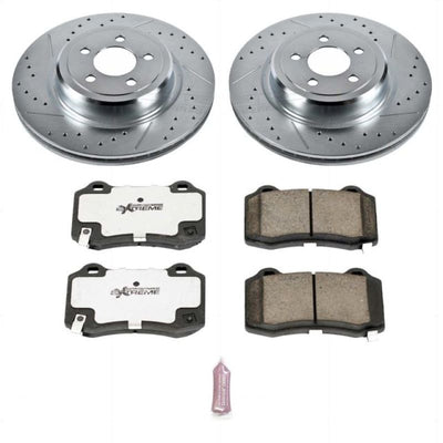 Power Stop 08-23 Dodge Challenger Rear Z26 Street Warrior Brake Kit with high performance brakes from DTX Performance car parts.