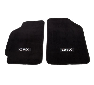 NRG Floor Mats - 88-91 Honda Civic (CRX Logo) - 2pc. ideal for performance car parts by DTX Performance.
