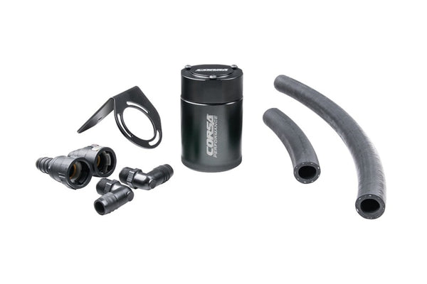 Corsa 2018-2023 Ford Mustang GT 5.0L V8 Oil Catch Can with fittings and hoses, performance car parts, DTX Performance, engine performance parts