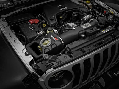 aFe Momentum GT Pro-GUARD 7 Cold Air Intake System 2018+ Jeep Wrangler (JL) V6 3.6L engine bay